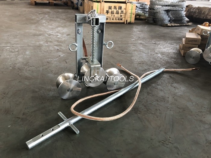 Conductor Earth Grounding Wire String Pulley ကြိုးတပ် Grounding Stringing Block Grounding Earthing Pulley