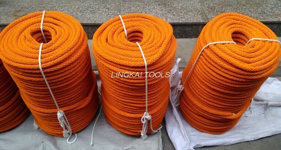 Transmission Stringing Line အတွက် ခွန်အားမြင့် နှစ်ထပ်ကျစ်ထားသော Polyester လျှပ်ကာပိုးကြိုး