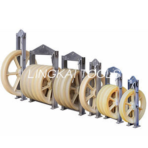 Power Transmission Line အတွက် Conductor Stringing Pulley Blocks များ တည်ဆောက်ခြင်း Cable Hanging Pulley Blocks