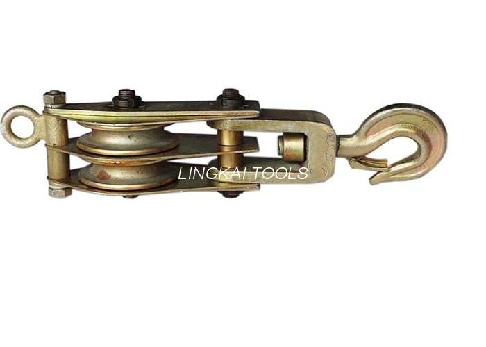 10T Dual Sheave Wire Rope Pulley Block၊ Hook Type Hoisting Rope Pulley Block