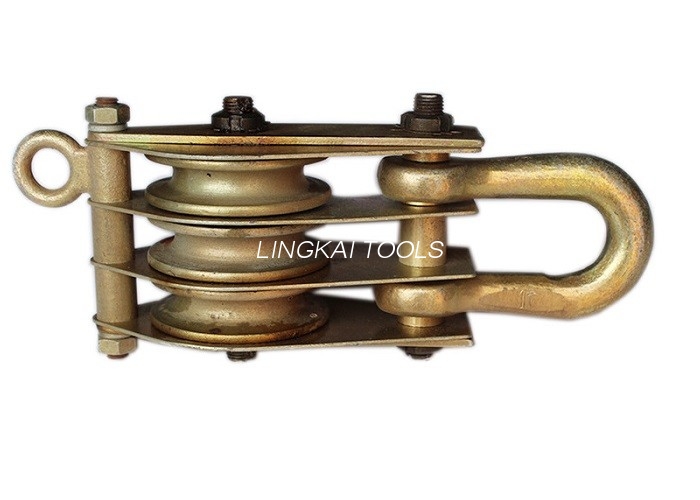 Overhead Line ဆောက်လုပ်ရေးအတွက် 15T Heavy Duty Steel Snatch Hoisting Tackle