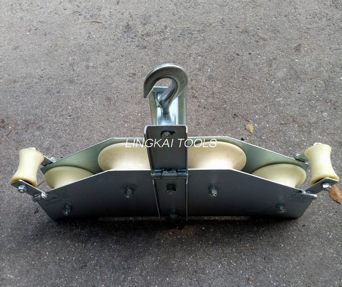 20KN Fiber Optical Tools နှင့် Equipments OPGW Cable Stringing Block Anti Twist