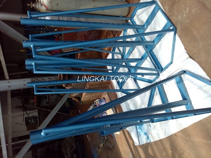 Hydraulic Wire Reel Stand Cable 5 - 10 Ton ဘီးများဖြင့် ထုတ်လုပ်သည့် စက်ကိရိယာ