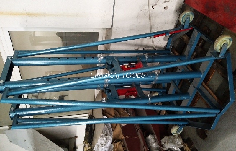 5 Ton / 10 Ton Professional Wire Reel Stand စွမ်းဆောင်ရည်မြင့် ဟိုက်ဒရောလစ် ကေဘယ်လ် ဒရမ်ရပ်