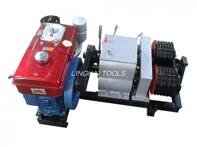 ဓာတ်ဆီစွမ်းအင်သုံး Cable Winch Puller Cable ဒရမ်နှစ်ခုပါသော ဒရမ် JJM-5SQ