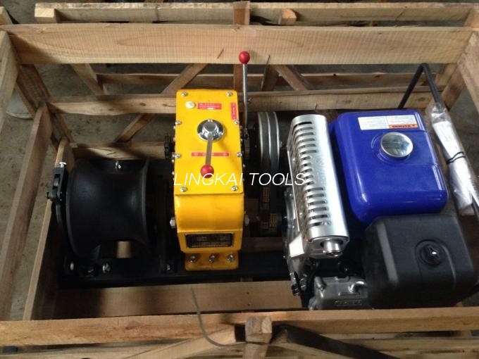 အသေးစားဓာတ်ငွေ့သုံး Winch 5 Ton Honda / Yamaha Petrol Engine Cable Pulling Machine