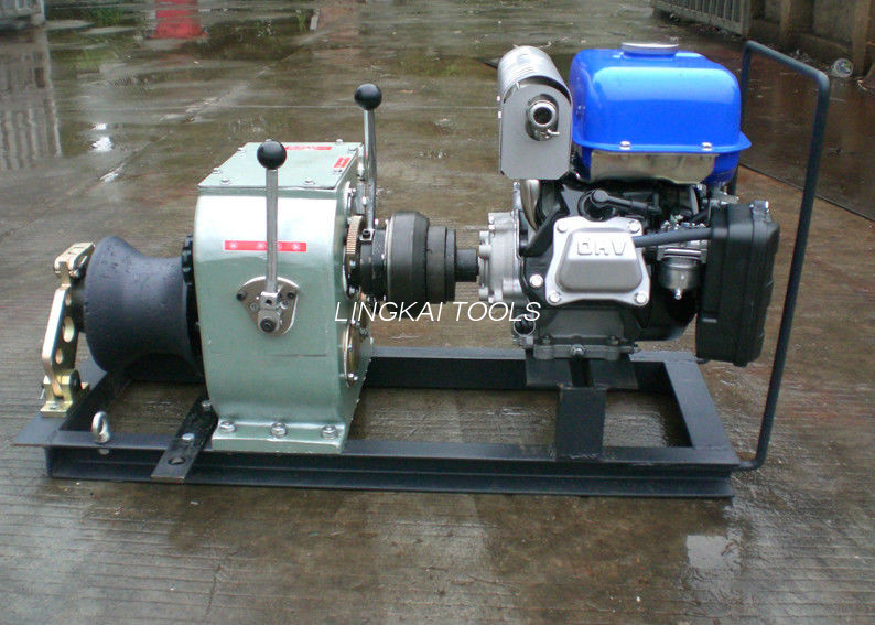 လိုင်းတည်ဆောက်မှုအတွက် Shaft Driven Cable Winch Puller 30KN အမြန်အမြန်နှုန်း