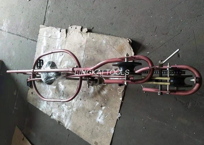 စက်ဘီးအမျိုးအစား Transmission Line Stringing Tools Single Line Trolley ကို စစ်ဆေးခြင်း။